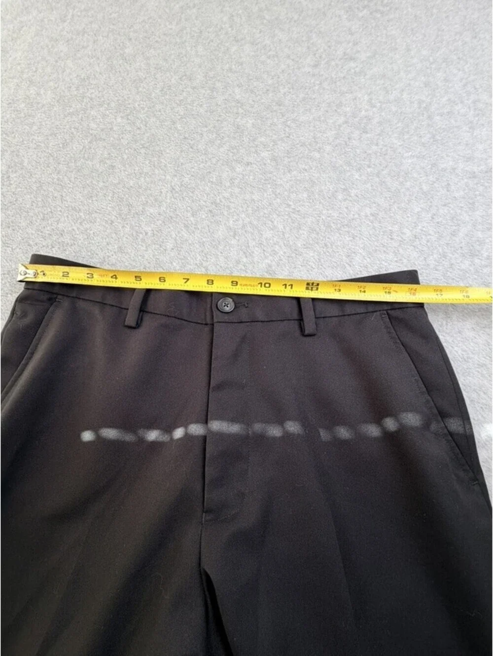 Greg Norman Tasso Ella Mens Dress Pants 32W 30L Black Polyester Flat Front